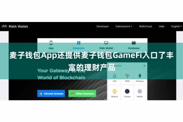 麦子钱包App还提供麦子钱包GameFi入口了丰富的理财产品