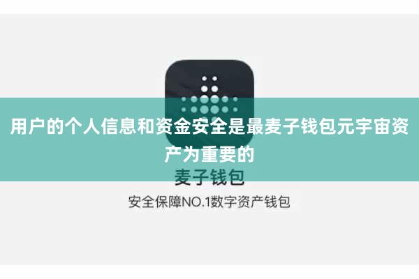 用户的个人信息和资金安全是最麦子钱包元宇宙资产为重要的