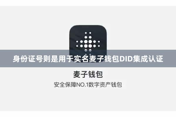 身份证号则是用于实名麦子钱包DID集成认证