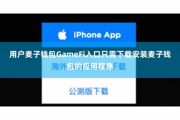 用户麦子钱包GameFi入口只需下载安装麦子钱包的应用程序
