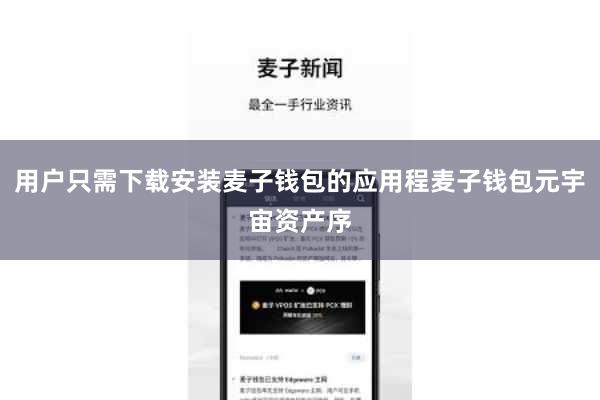 用户只需下载安装麦子钱包的应用程麦子钱包元宇宙资产序