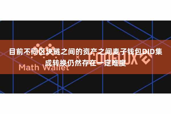 目前不同区块链之间的资产之间麦子钱包DID集成转换仍然存在一定难度