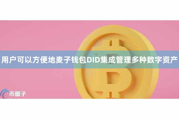 用户可以方便地麦子钱包DID集成管理多种数字资产